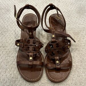 Tory Burch brown leather sandal